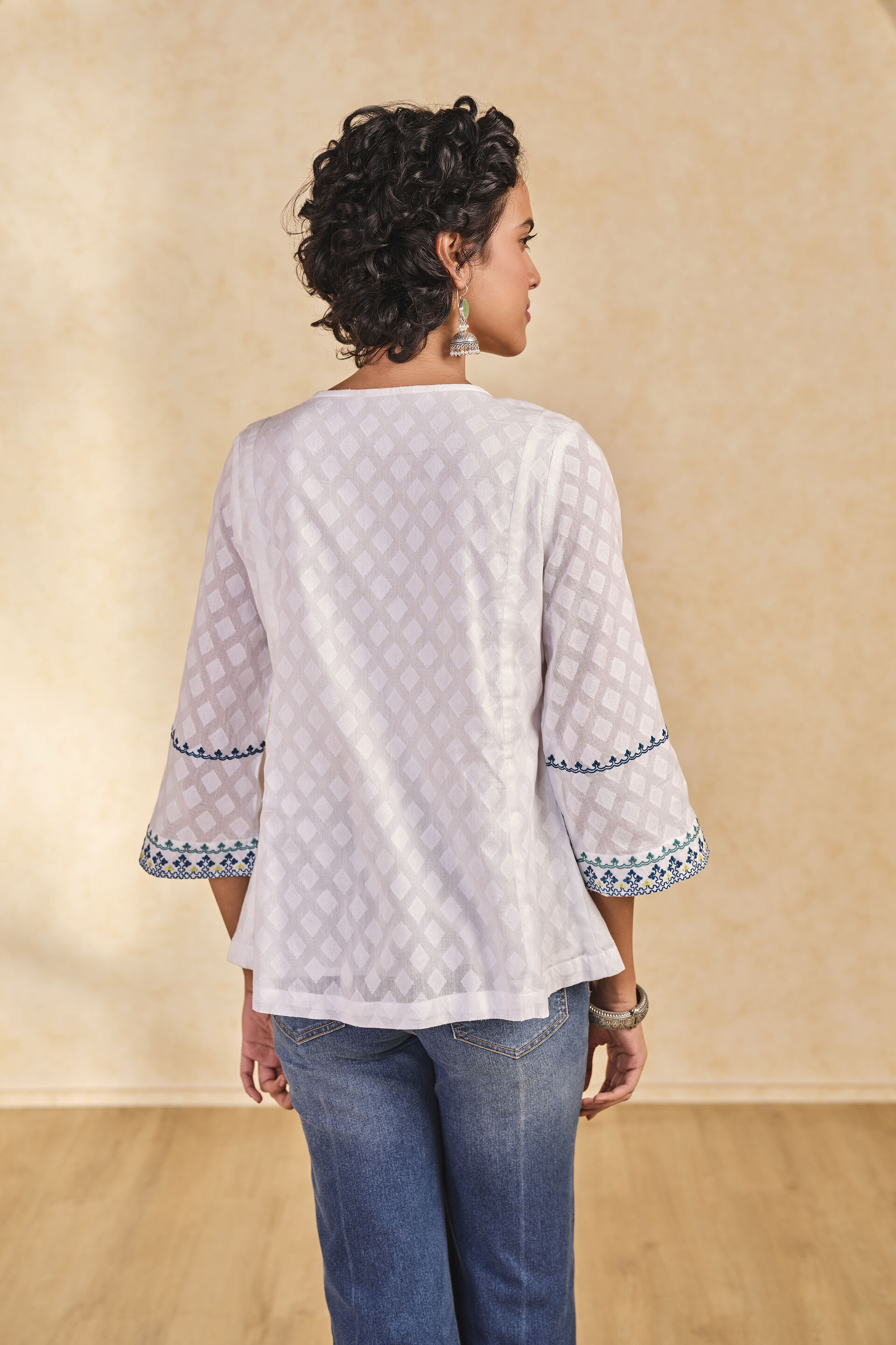 Flare White Top, White, image 5